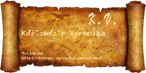 Kázmér Veronika névjegykártya
