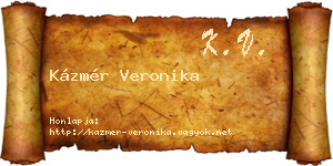Kázmér Veronika névjegykártya