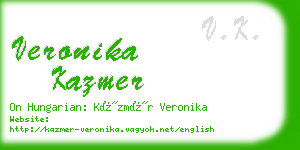 veronika kazmer business card